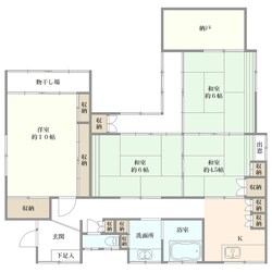 上所上3丁目F貸家の物件間取画像